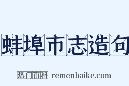 蚌埠市志造句是什么意思的图片